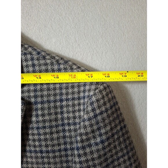 Joseph Abboud Mens Blazer Sport Coat Casual Jacket Size 40L Slim Wool Glen Check - Picture 6 of 16
